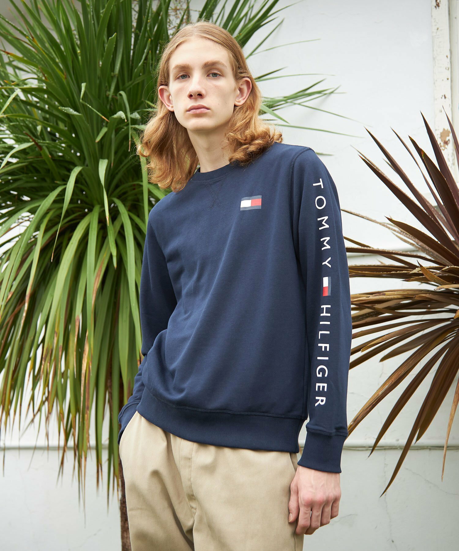 (U)TOMMY HILFIGER(トミーヒルフィガー) 【オンライン限定】フレンチテリー ロゴロングスリーブスウェット